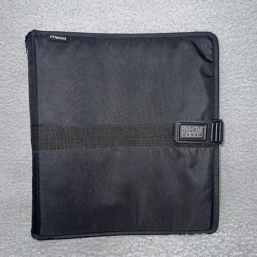 Vintage Mead 5 Star First Gear Zipper Binder 3 Ring 1.5" Black
